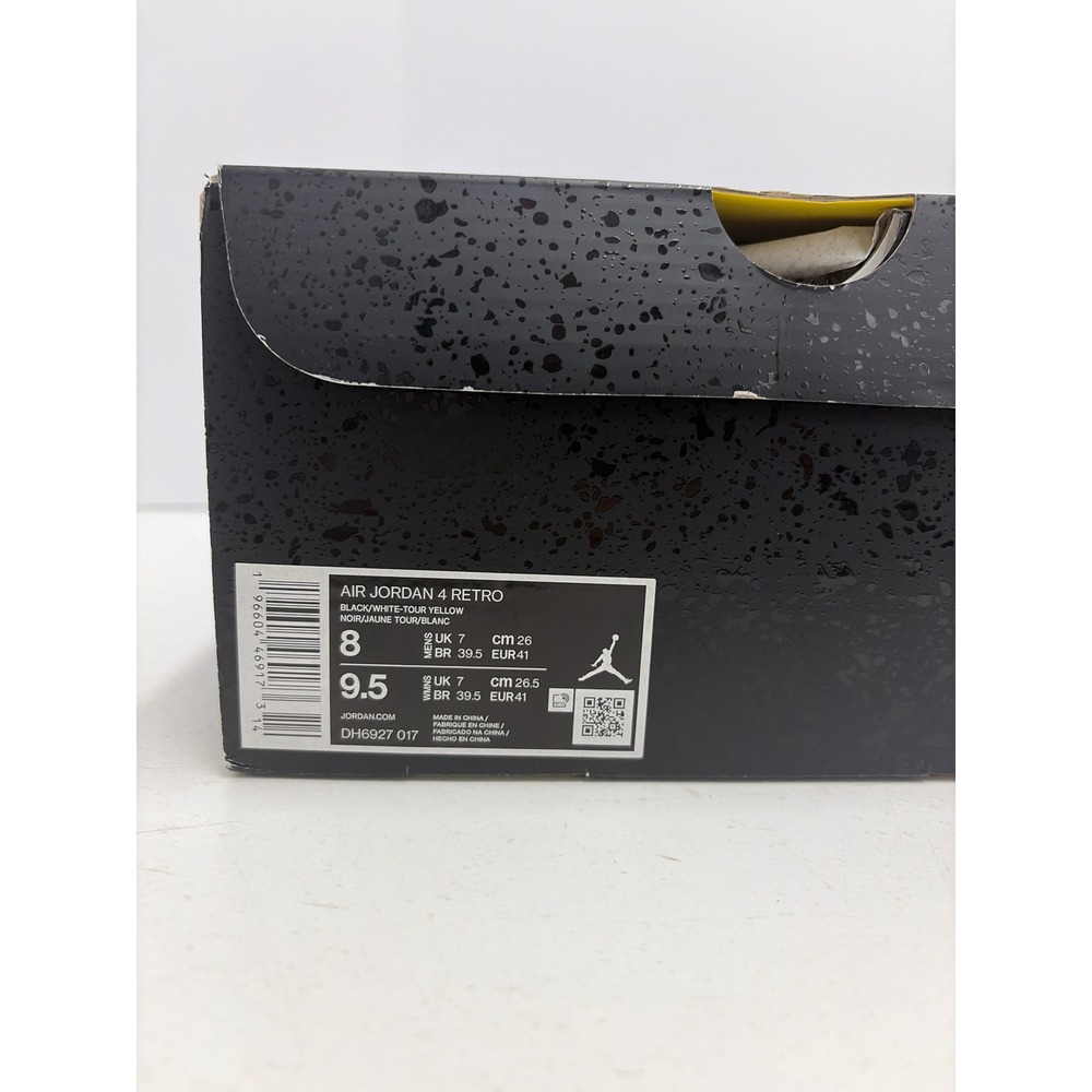 Jordan 4 Retro Thunder Black Tour Yellow Mens Basketball Shoes DH6927-017 US 8 - Picture 10 of 11
